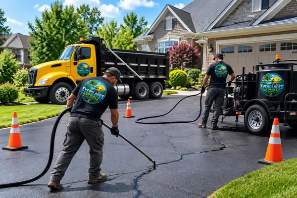 Crack Repair / Crack Filling Residential Asphalt Paving in Florida